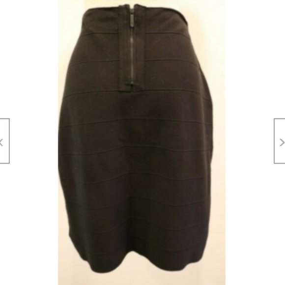 10 Michael Kors black KNIT skirt exposed zipper - Picture 5 of 6